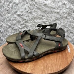 Merrell Womens Olive Green Cross Strap Performance Hiking‎ Sandals Size 9 40